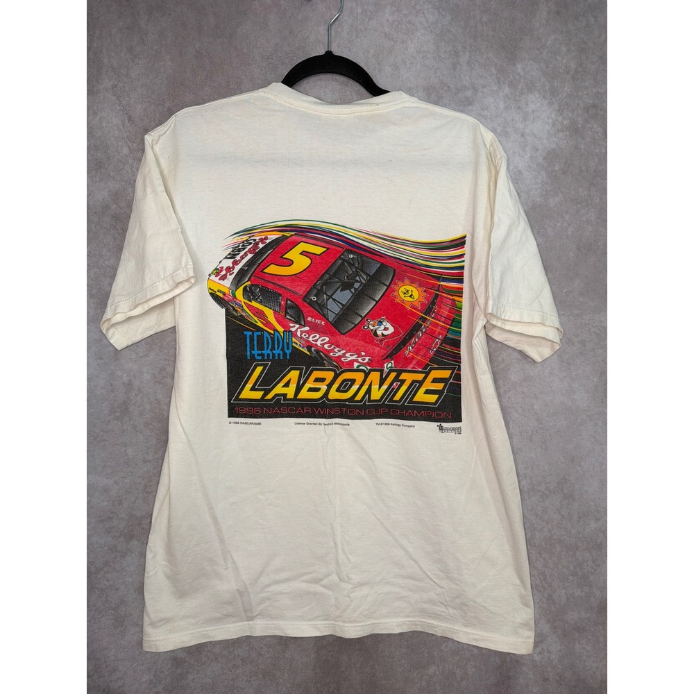 Vintage 1996 Terry Labonte NASCAR Winston Cup Champion T Shirt Size Large READ